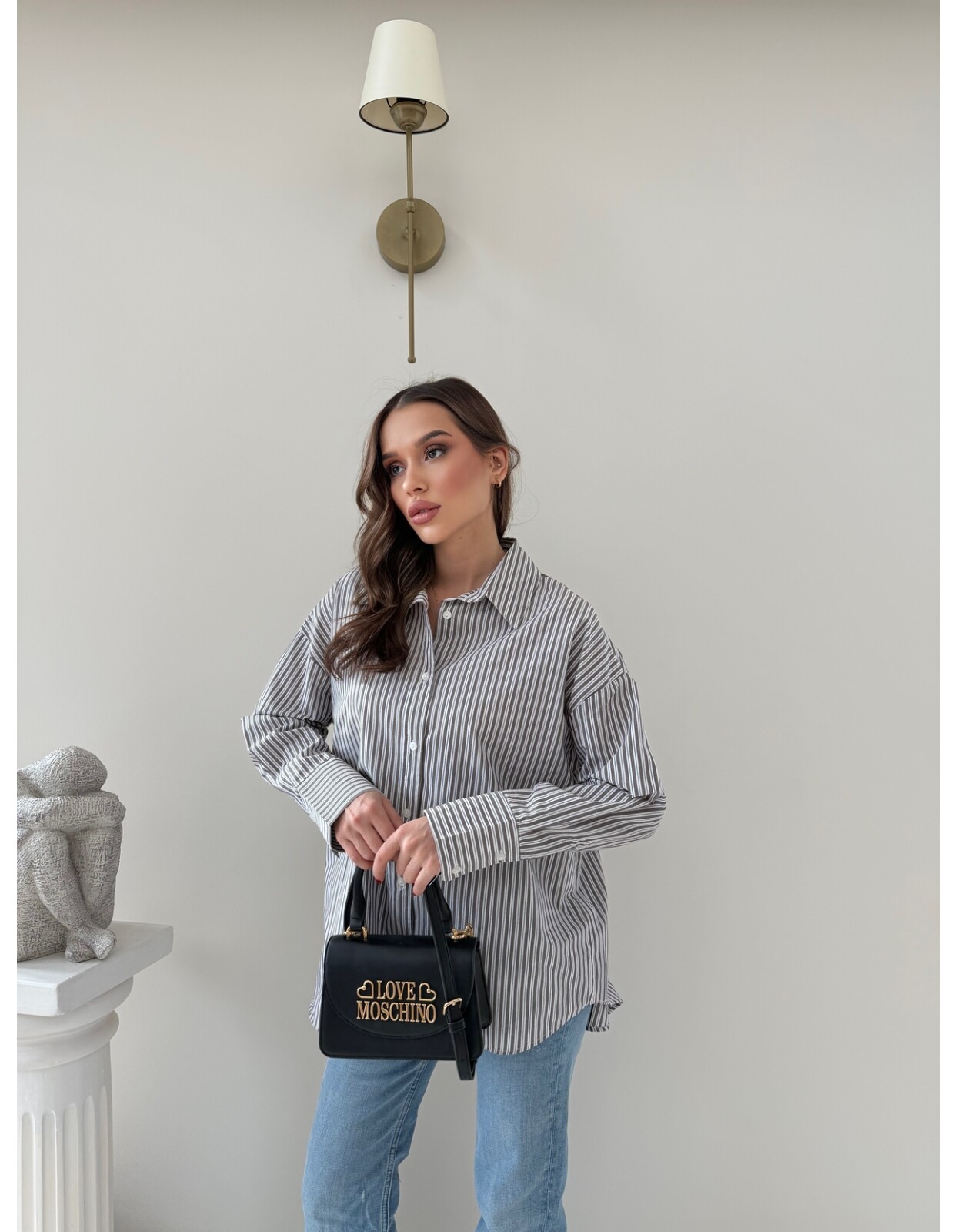 761 - Çizgili Poplin Gömlek