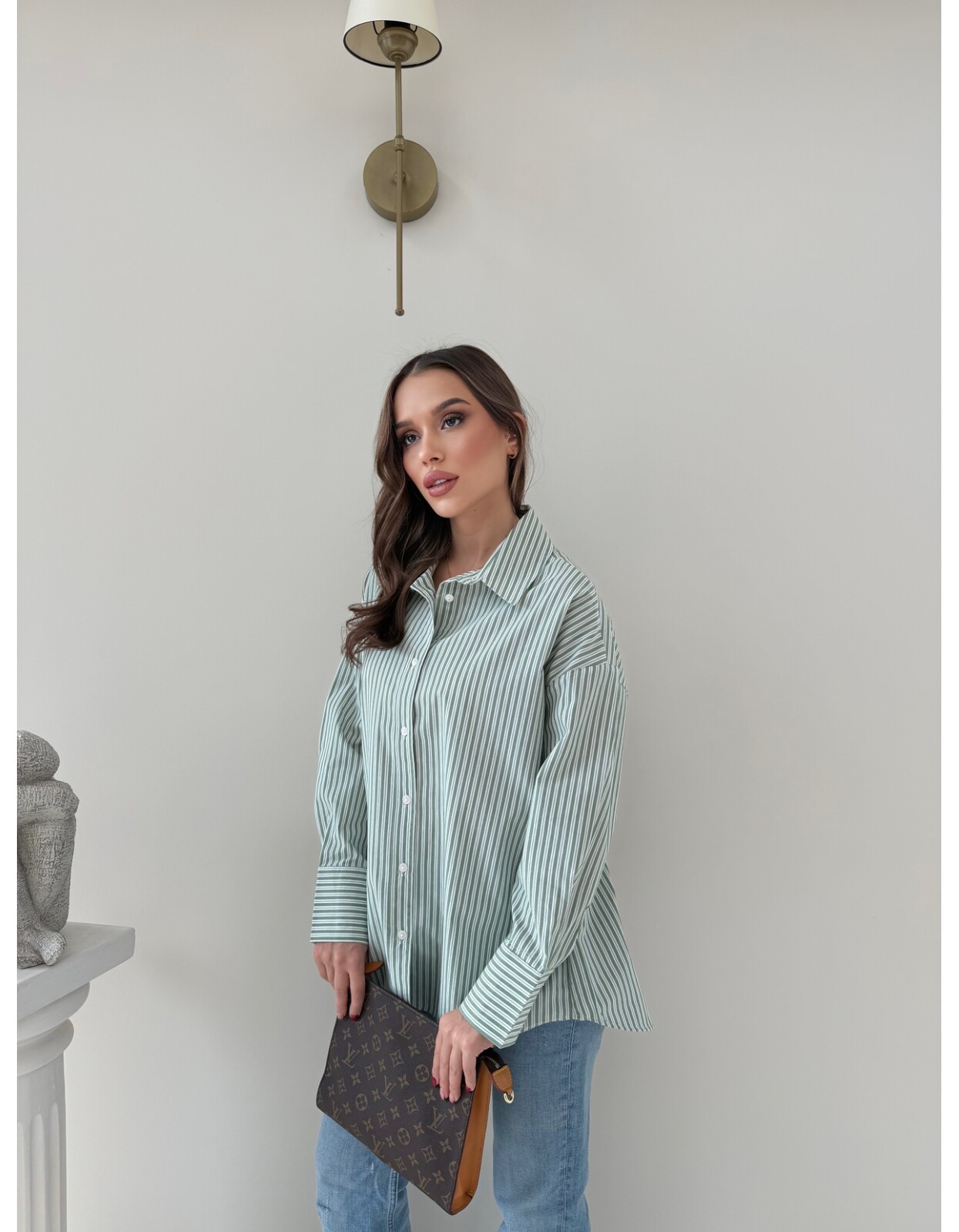 761 - Çizgili Poplin Gömlek