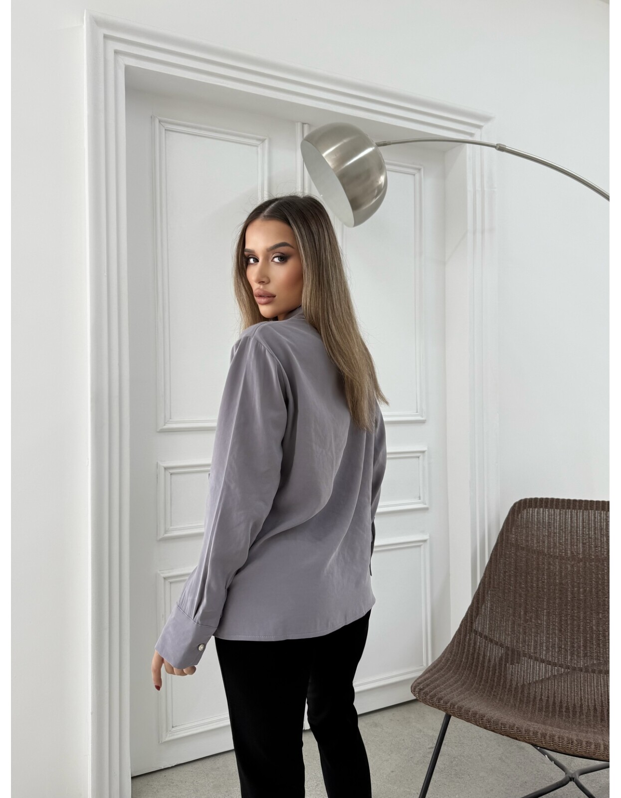 887 - Bağlamalı Tensel Gömlek