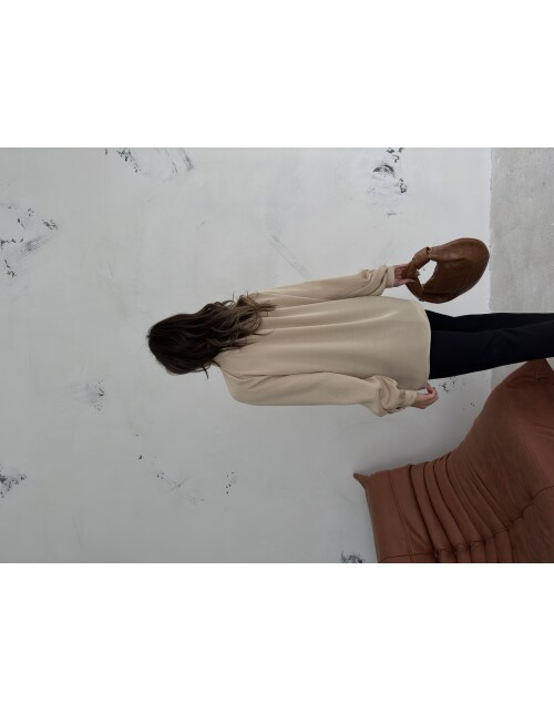 2051 - Dik Yaka Saten Bluz