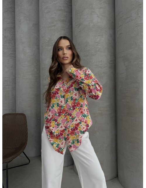 620 - Desenli Viskon Gömlek