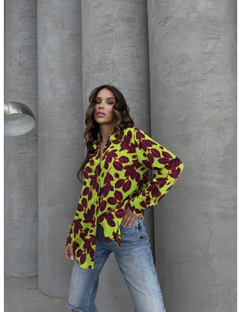 620 - Desenli Viskon Gömlek