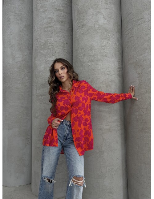 620 - Desenli Viskon Gömlek