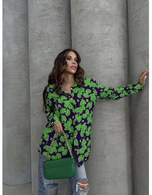 620 - Desenli Viskon Gömlek