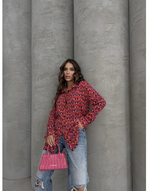 620 - Desenli Viskon Gömlek