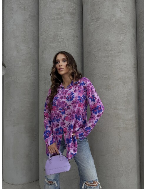 620 - Desenli Viskon Gömlek