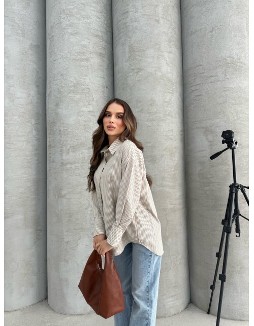 761 - Çizgili Poplin Gömlek
