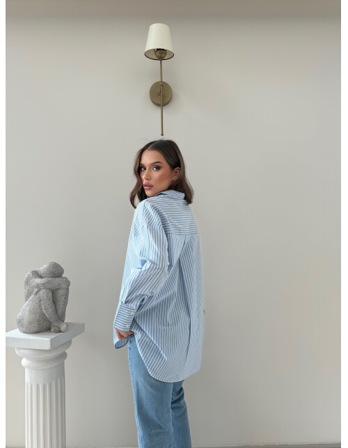 761 - Çizgili Poplin Gömlek