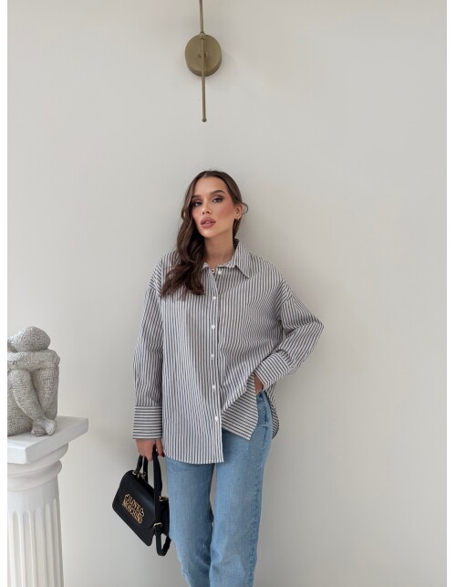 761 - Çizgili Poplin Gömlek