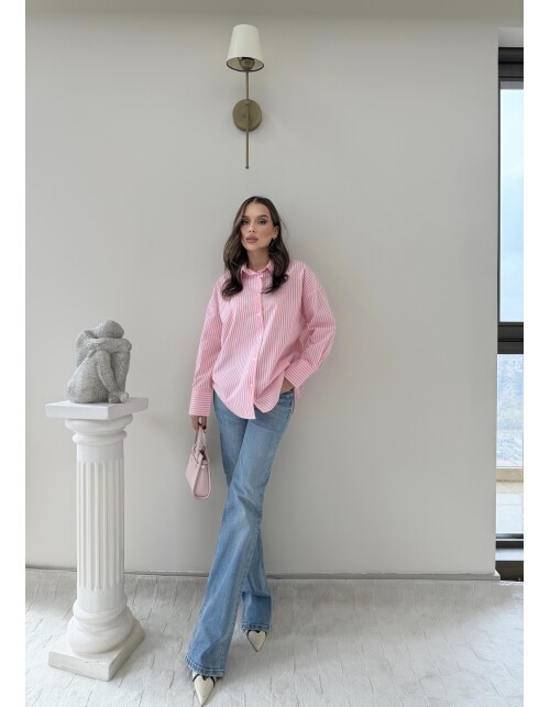 761 - Çizgili Poplin Gömlek