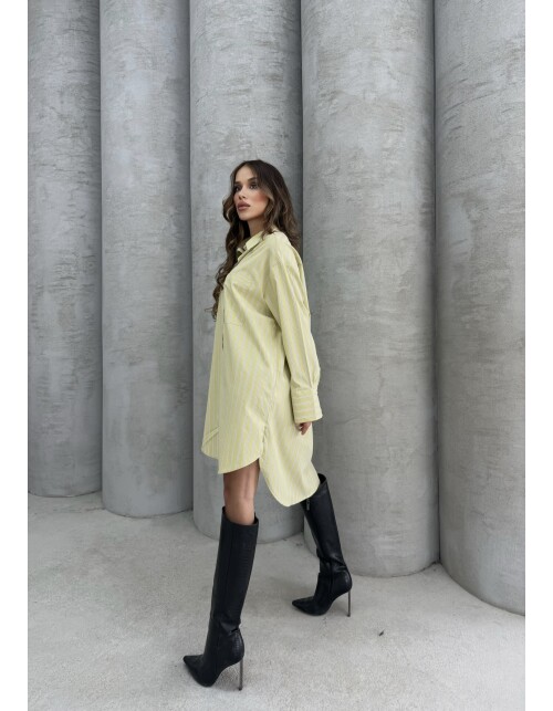 791 - Çizgili Poplin Tunik