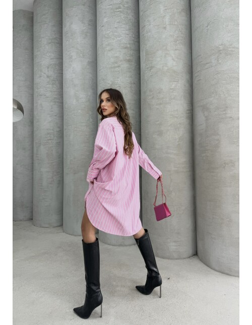 791 - Çizgili Poplin Tunik