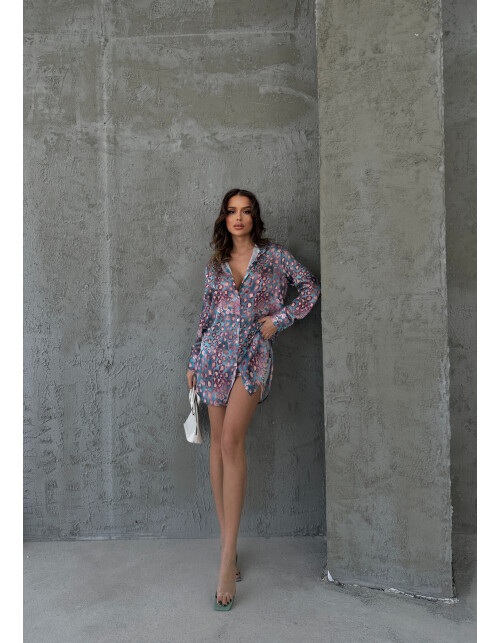 792 - Desenli Saten Gömlek