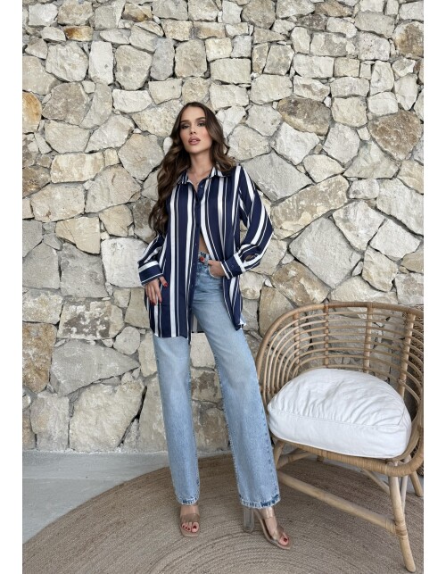 792 - Desenli Saten Gömlek