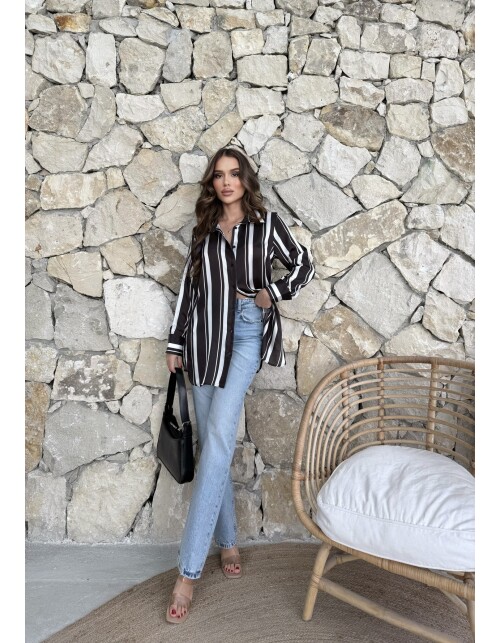 792 - Desenli Saten Gömlek