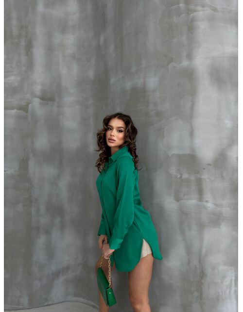 792 - Düz Saten Gömlek