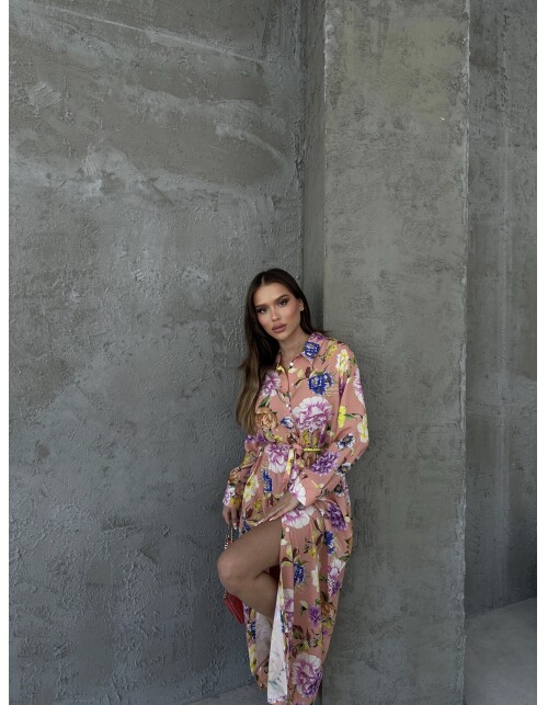 809 - Desenli Viskon Elbise