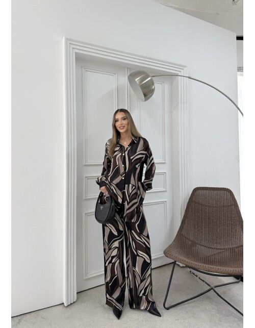 836 - Desenli Saten Takım