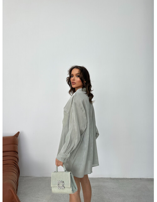 857 - Parlak Krinkıl Gömlek