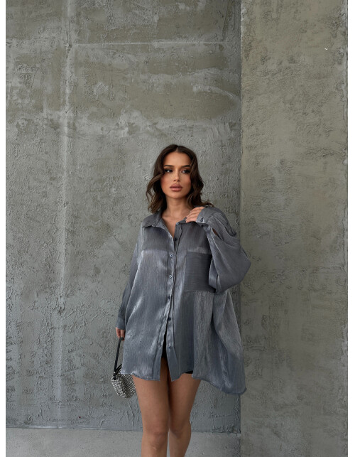 857 - Parlak Krinkıl Gömlek