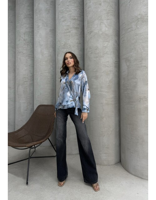 866 - Tokalı Saten Gömlek