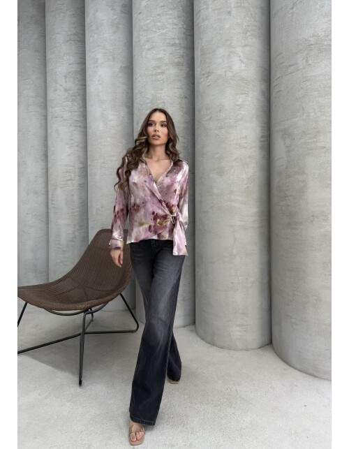 866 - Tokalı Saten Gömlek