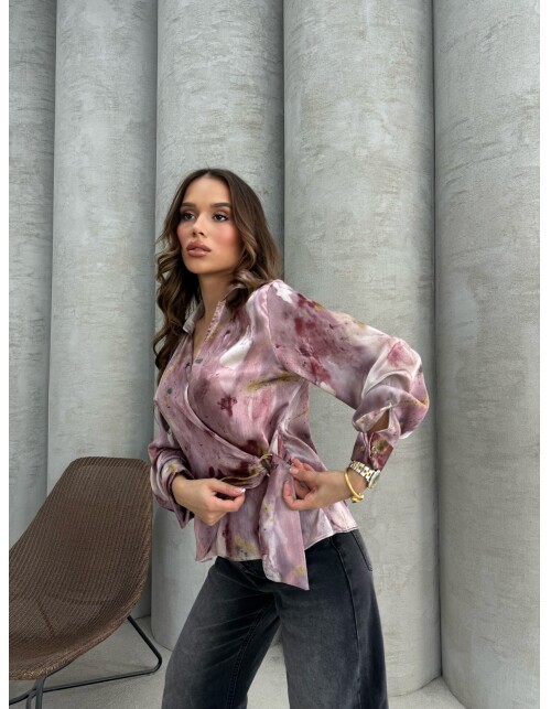 866 - Tokalı Saten Gömlek