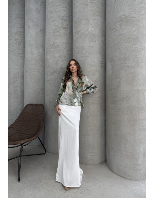 866 - Tokalı Saten Gömlek