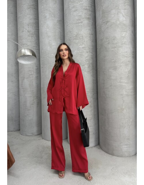 870 - Bağlamalı Saten Takım