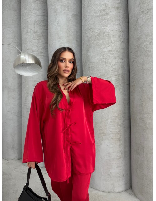 870 - Bağlamalı Saten Takım