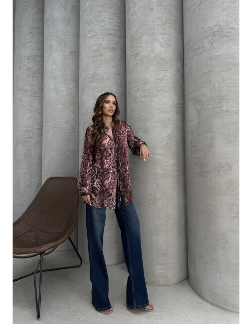 877 - Üç Bağcıklı Saten Gömlek