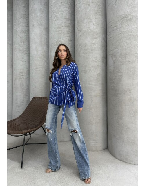 879 - Bağlamalı Poplin Gömlek