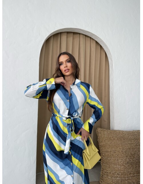 880 - Floş Saten Elbise