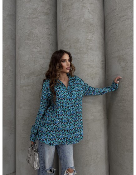 620 - Desenli Viskon Gömlek