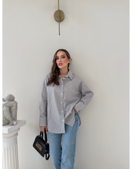 761 - Çizgili Poplin Gömlek