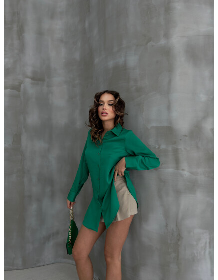 792 - Düz Saten Gömlek