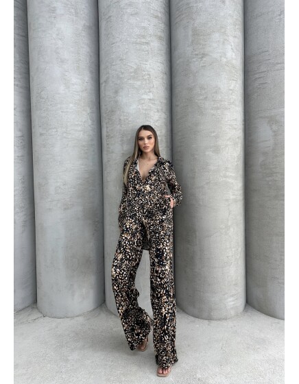 836 - Desenli Saten Takım